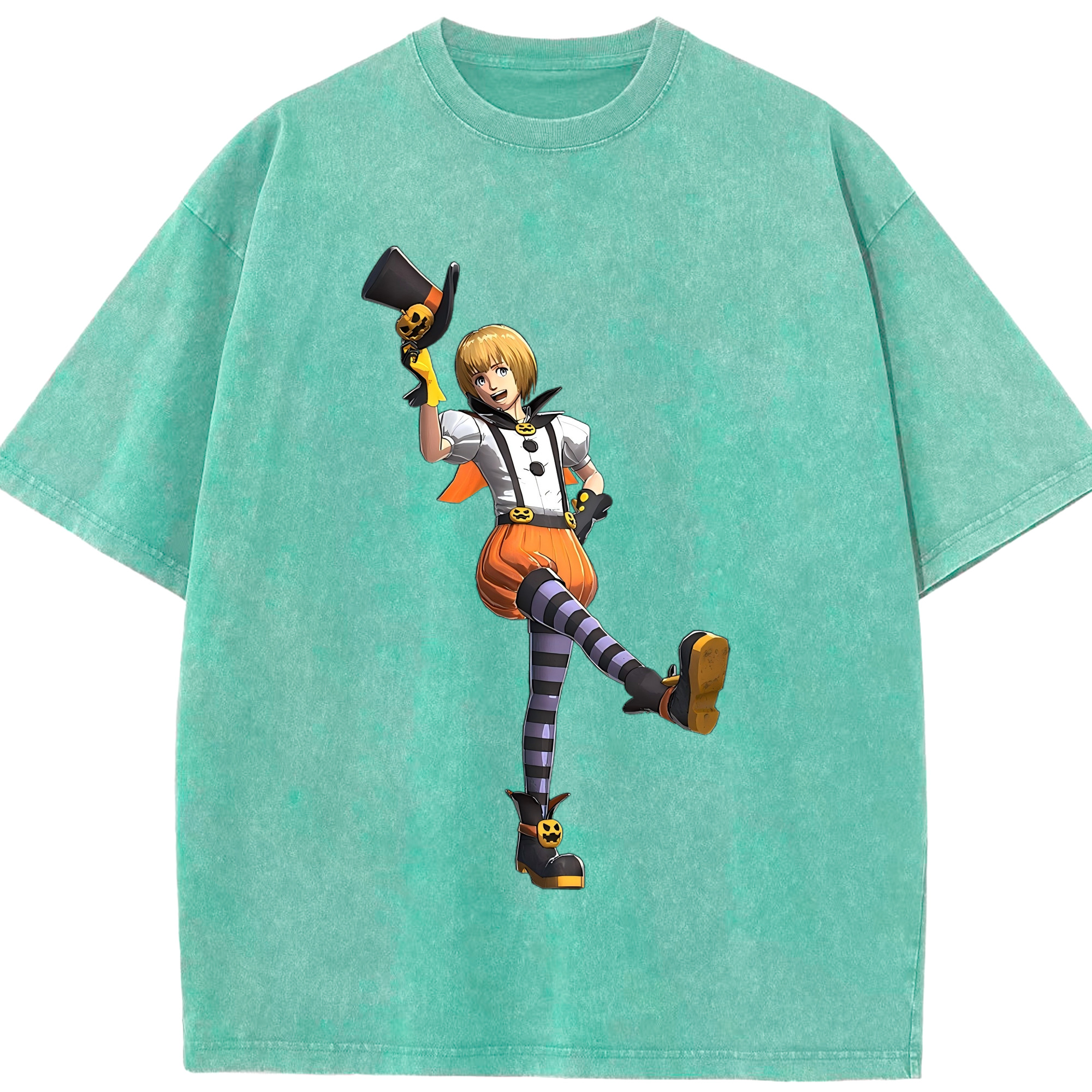 （画像用） 進撃の巨人 アルミン·アルレルト Attack on Titan Armin Arlert 綿100% ヴィンテージ風 半袖Tシャツ（フロントプリント）